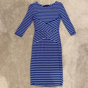 Rephyllis Blue / White Striped Bodycon Dress, Size S